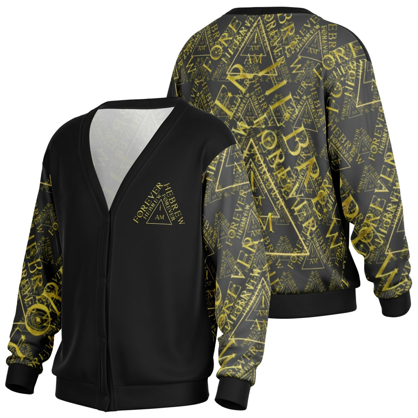 I AM HEBREW 03-01 Men's Designer Cardigan