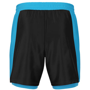 A-Team 01 Blue Men's Designer 2-in-1 Shorts
