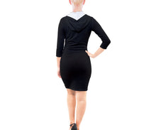 Load image into Gallery viewer, Yahuah-Name Above All Names 02-02 Designer 3/4 Sleeve Hoodie Bodycon Dress