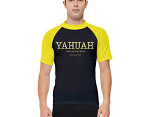 Load image into Gallery viewer, Yahuah-Name Above All Names 02-02 Men&#39;s Designer Short Sleeve Rash Guard