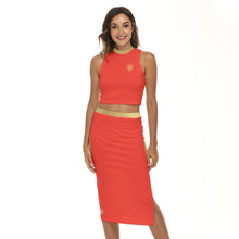 Load image into Gallery viewer, Yahuah-Tree of Life 01 Elected Designer Two Piece Tank Top &amp; Split Pencil Midi Skirt Set