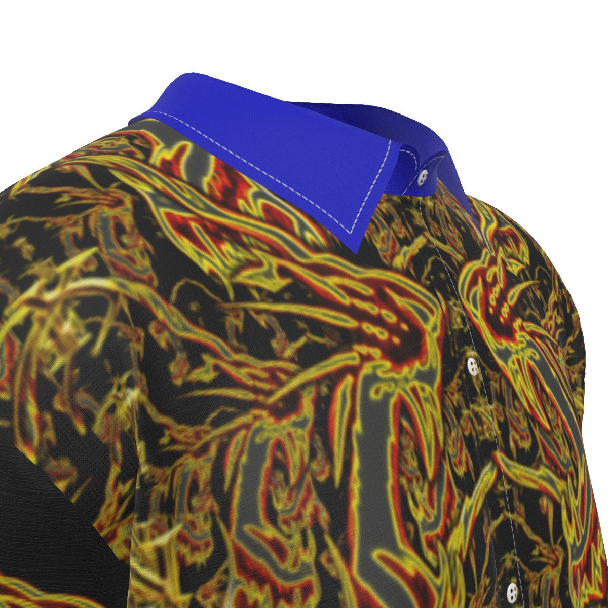 Like Father, Like Son 03-01 Designer Drop Shoulder Imitation Silk Spread Collar Shirt