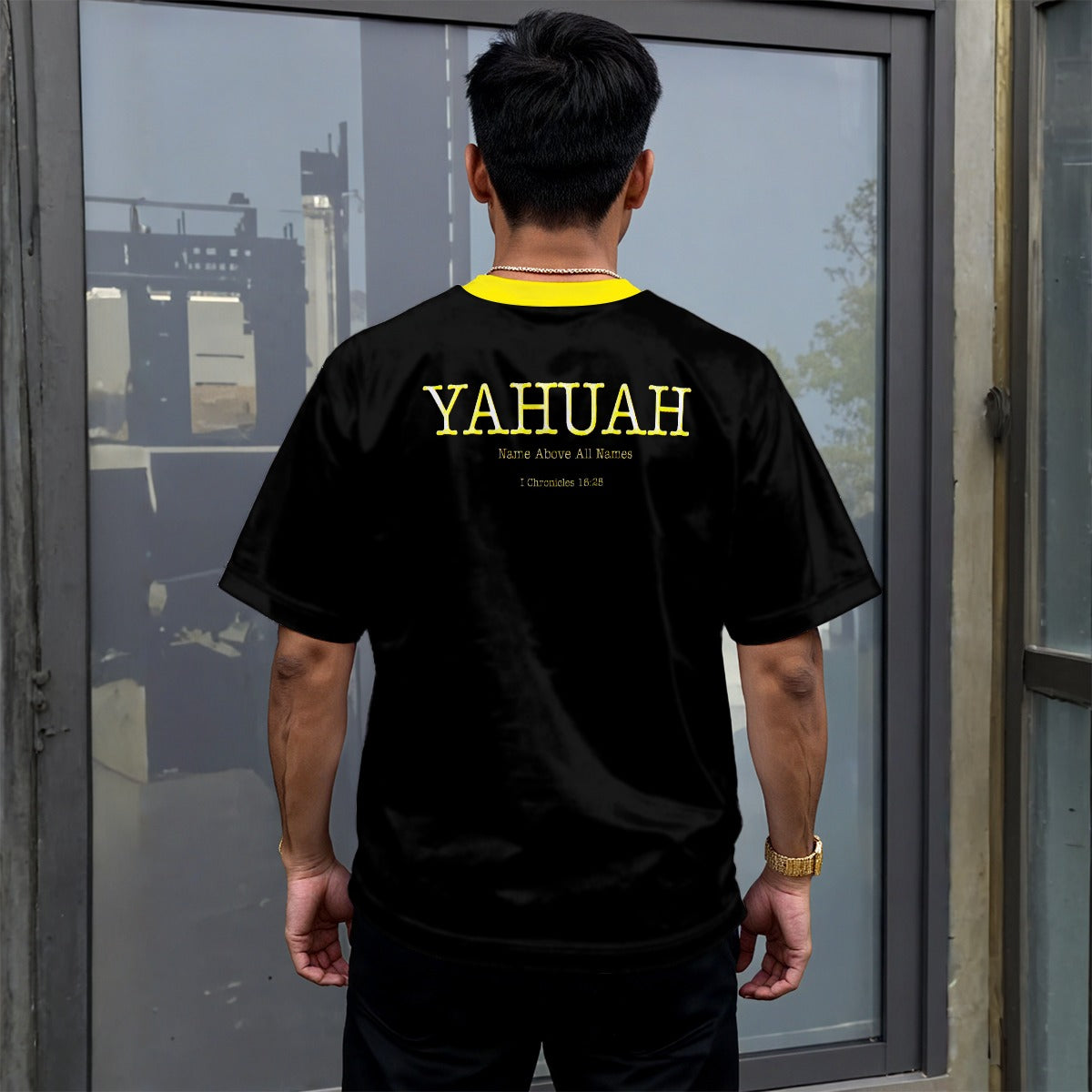 Yahuah-Name Above All Names 02-02 Men's Designer Drop Shoulder T-shirt