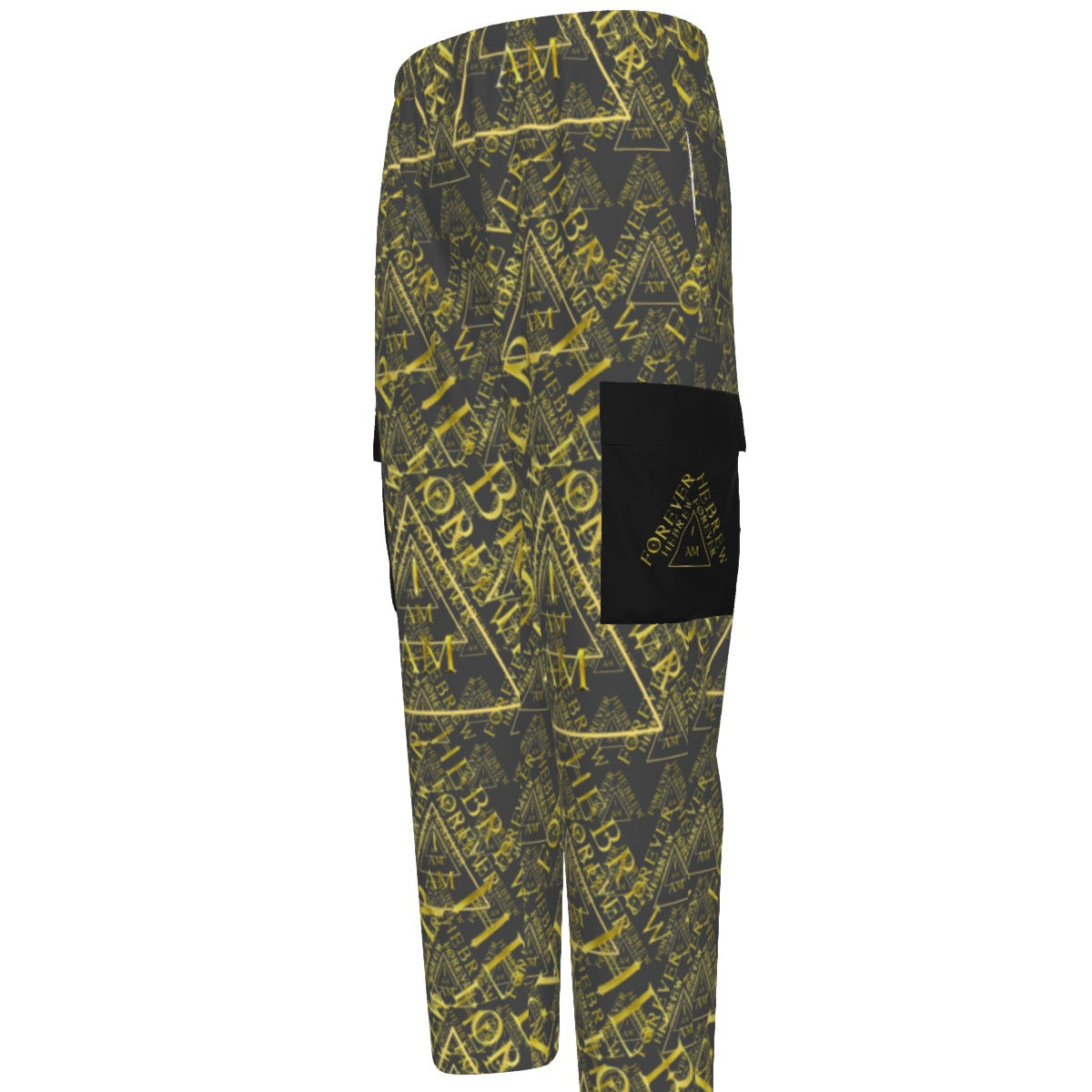 I AM HEBREW 03-01 Men's Designer Cargo Sweatpants