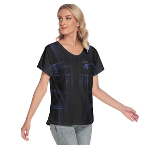 TRP Matrix 02 Ladies Designer V-neck Loose Fit T-shirt