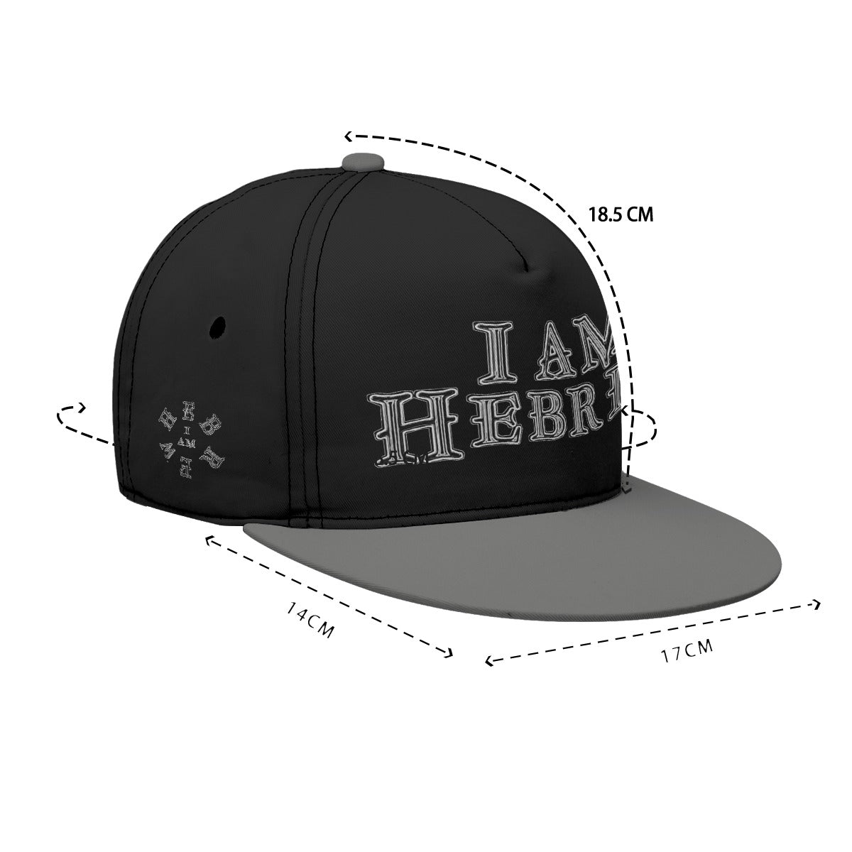 I AM HEBREW 02-02 Designer Peaked Snapback Cap