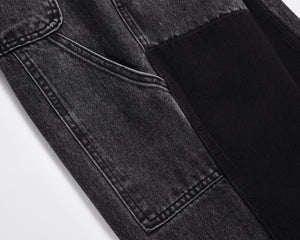 Carhartt Style Patchwork Baggy Male Denim Jeans