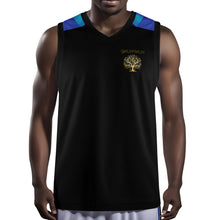 Load image into Gallery viewer, Yahuah-Tree of Life 01 Royal Men&#39;s Designer V-neck Basketball Jersey