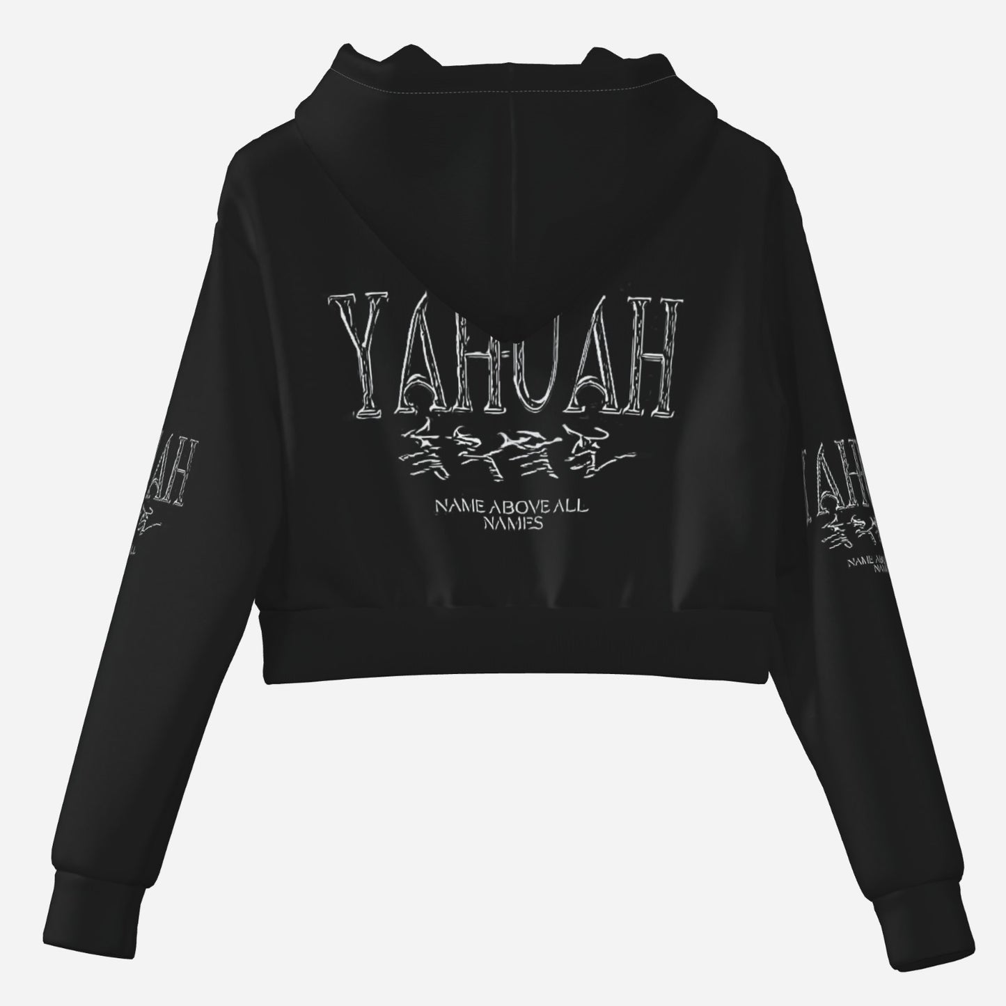 Yahuah-Name Above All Names 01-01 Designer Cropped Hoodie