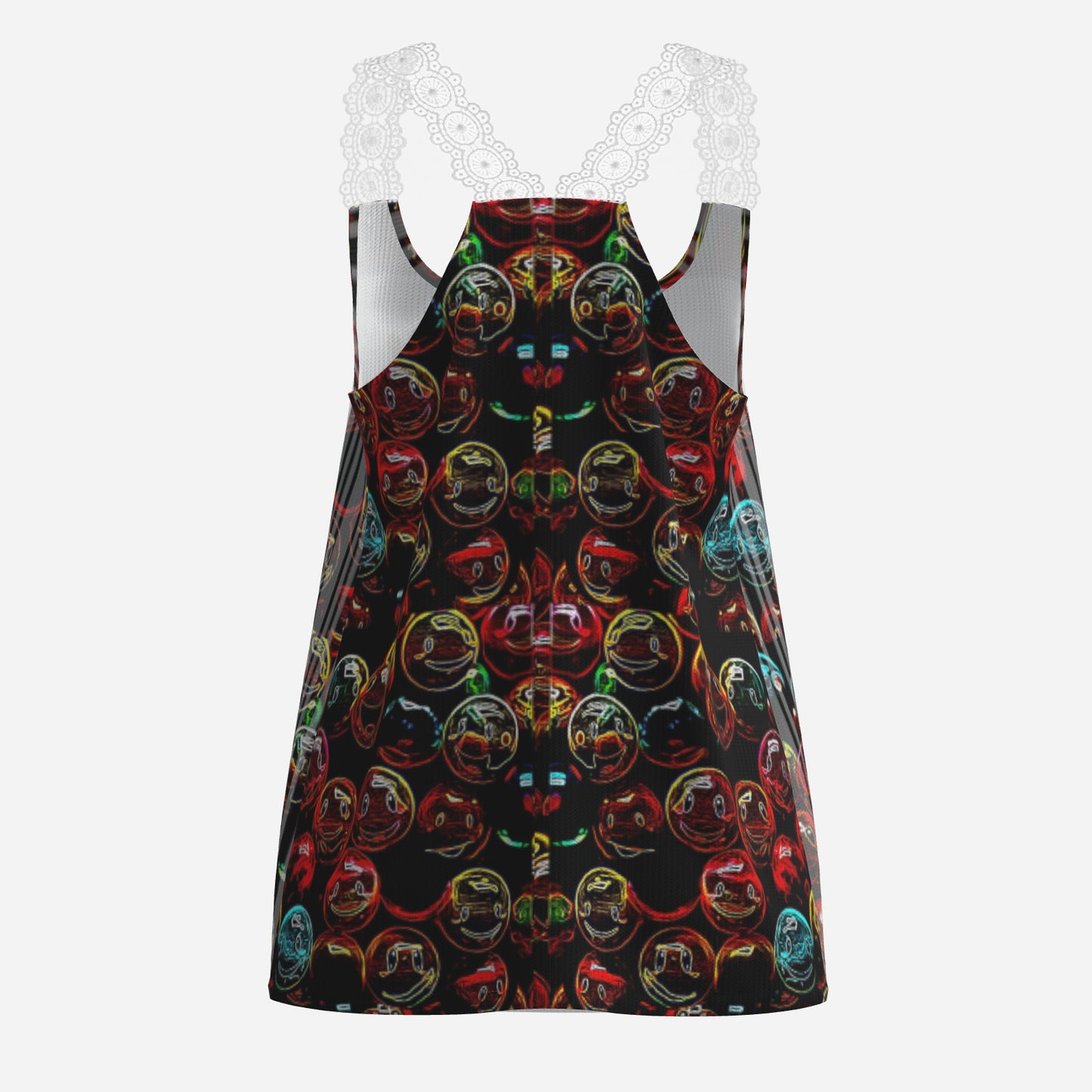 Outspoken Designs 01-01 "Lighten Up" Designer Lace Shoulder Racerback Tank Top