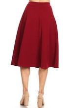 Load image into Gallery viewer, Solid Color High Waist A-line Midi Skirt (10 colors)