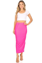 Load image into Gallery viewer, Solid Color Midi Pencil Skirt with Back Slit (5 colors)