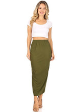 Load image into Gallery viewer, Solid Color Midi Pencil Skirt with Back Slit (5 colors)