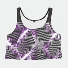 Load image into Gallery viewer, TRP Twisted Patterns 04: Weaved Metal Waves 01-01 Designer Scoop Neck Cropped Tank Top
