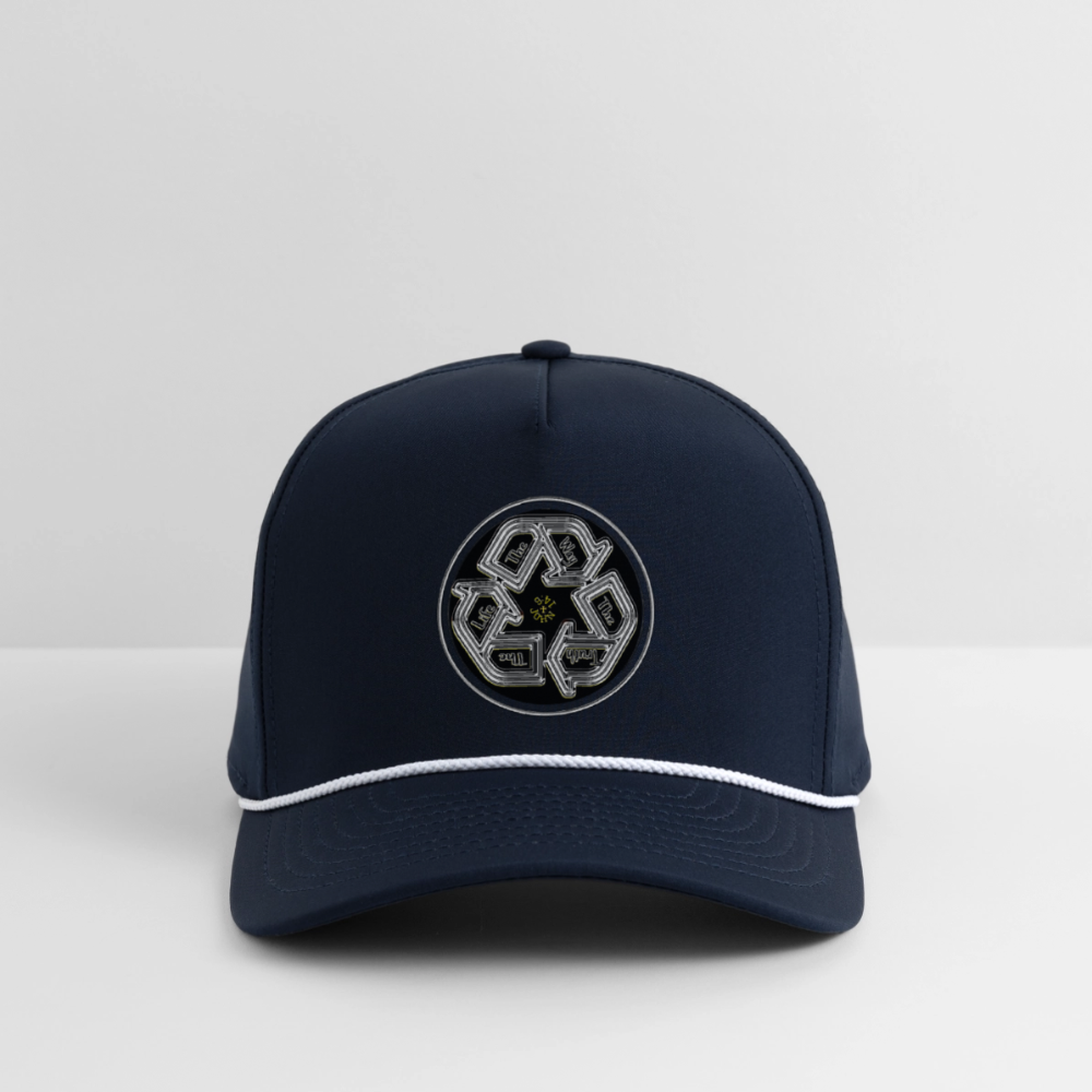 Truth Illustrated 03-02 Designer Imperial Headwear Rope Cap (4 colors) - navy/white