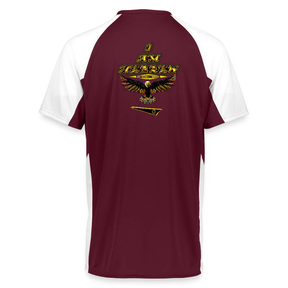 BREWZ 01-01 Designer Augusta Sportswear Unisex Cutter Jersey (23 colors) - maroon/white