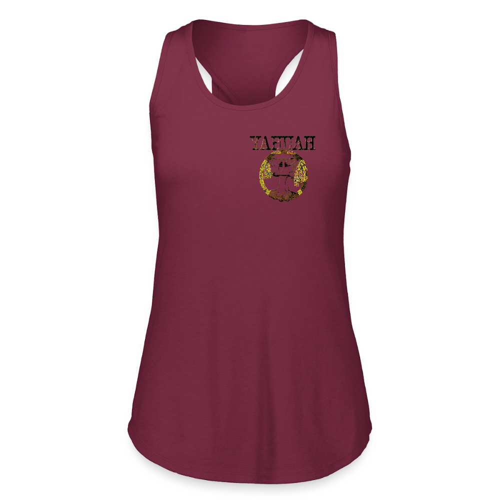 Yahuah Yahusha 04 Designer Augusta Sportswear Ladies Lux Triblend Tank (3 colors) - maroon heather