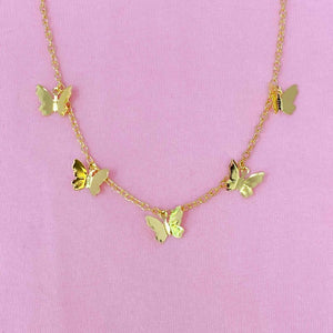 Dainty Butterfly Charm Necklace