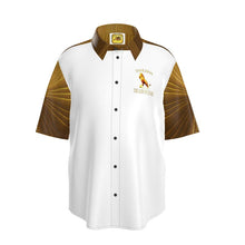 Load image into Gallery viewer, Yahusha-The Lion of Judah 01 Voltage Men&#39;s Designer Spread Collar Short Sleeve Dress Shirt