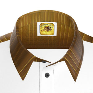 Yahusha-The Lion of Judah 01 Voltage Men's Designer Spread Collar Short Sleeve Dress Shirt