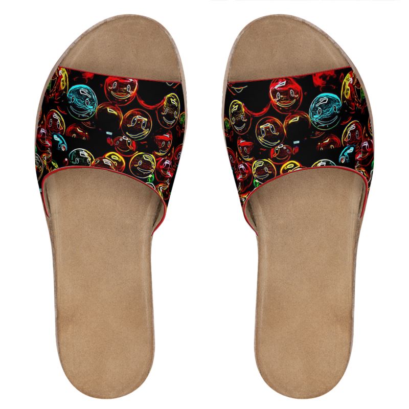 Outspoken Designs 01-01 "Lighten Up" Ladies Leather Slide Sandals