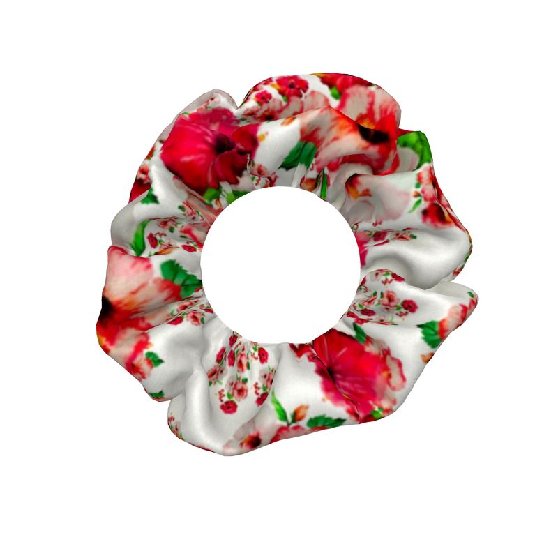 TRP Floral Print 03: Hibiscus Flowers Designer Scrunchie (3 pack)