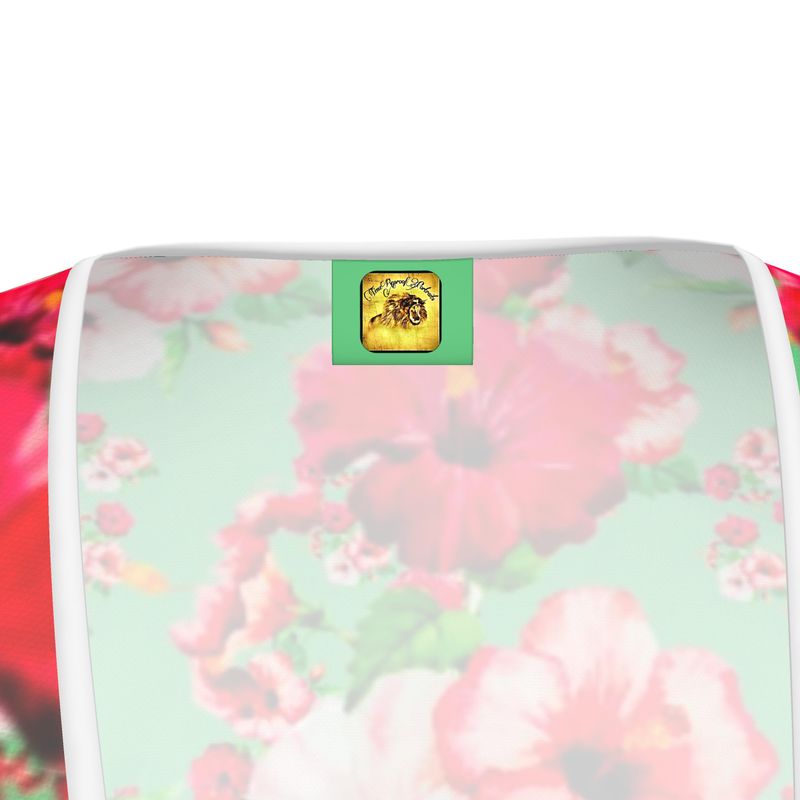 TRP Floral Print 03: Hibiscus Flowers 01-02 Tropical Bloom Tea Dress