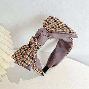 College Style French Vintage Side Bow Sponge Headband (5 colors)