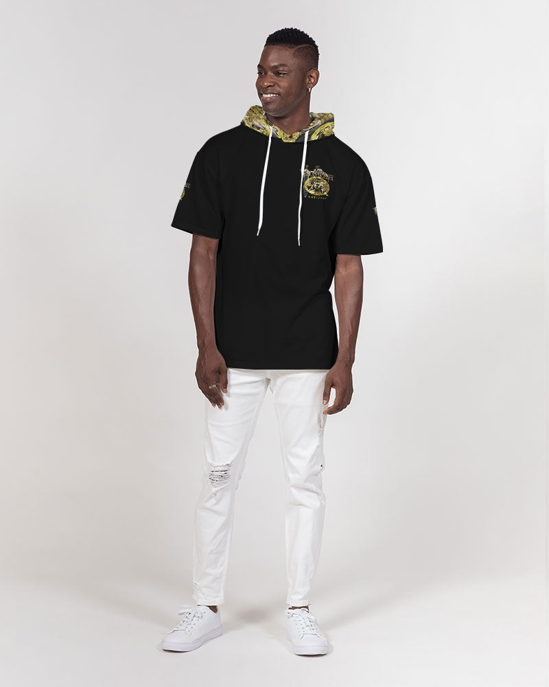 Yahuah-Name Above All Names 03-01 Royal Men's Designer Premium Heavyweight Short Sleeve Pullover Hoodie