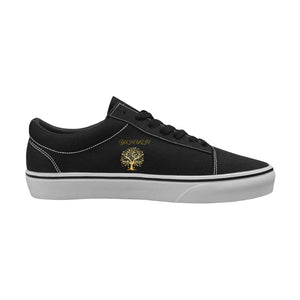 Yahuah-Tree of Life 01 Ladies Lace Up Canvas Shoes