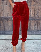 Load image into Gallery viewer, Solid Color Mid Waist Velvet Sweatpants (6 colors)