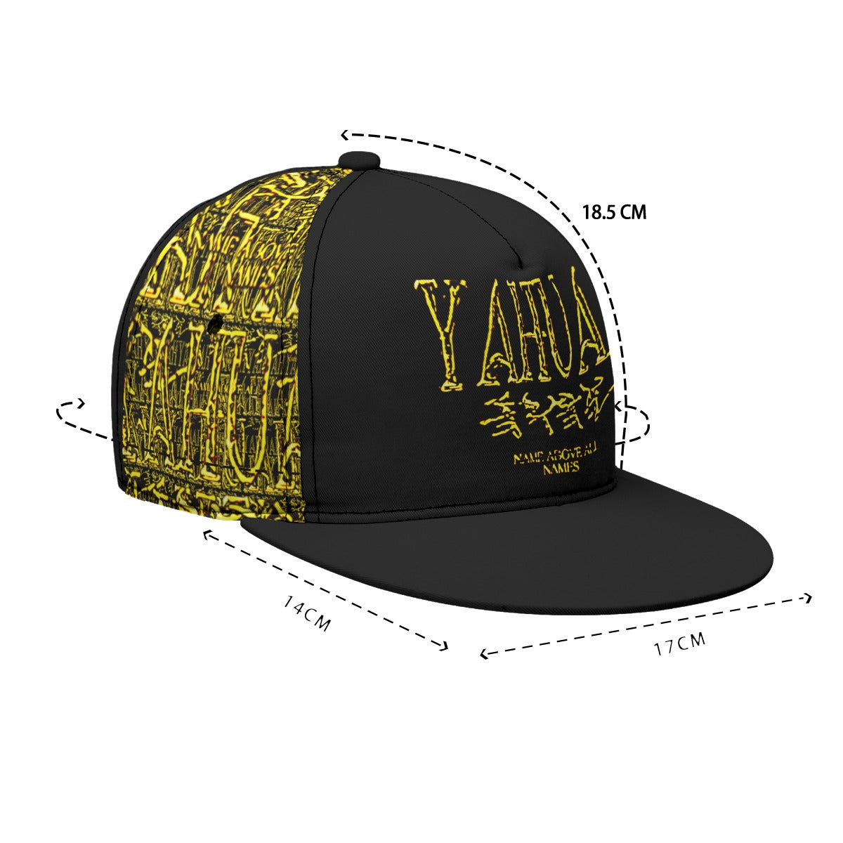 Yahuah-Name Above All Names 01-02 Designer Peaked Snapback Cap