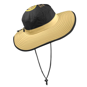 Yahuah-Tree of Life 02-03 Elect Designer Wide Brim Bucket Hat with Drawstring