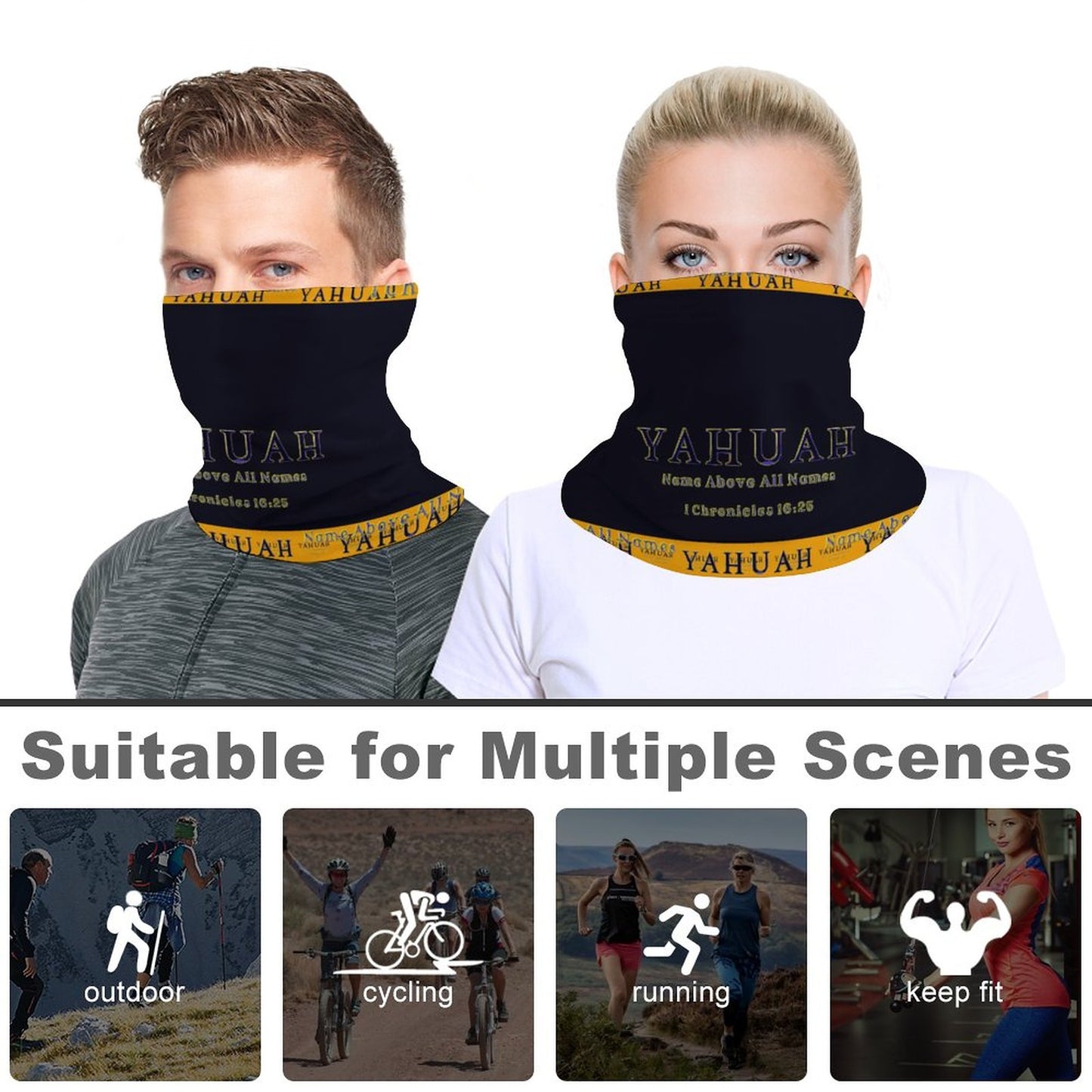 Yahuah-Name Above All Names 02-01 Designer Universal Neck Gaiter
