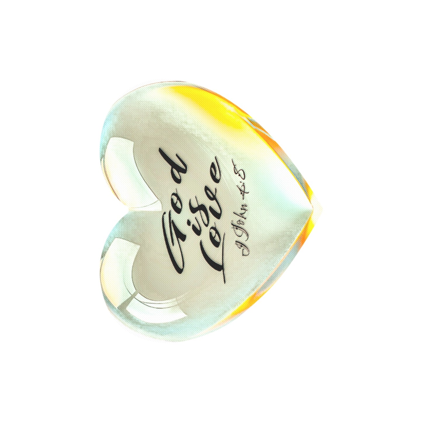 Illustrated Truth 01 "God is Love" Heart-shaped Mousepad