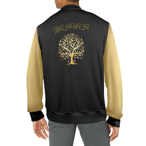 Yahuah-Tree of Life 01 Elect Men's Designer Mock Neck Sweatshirt
