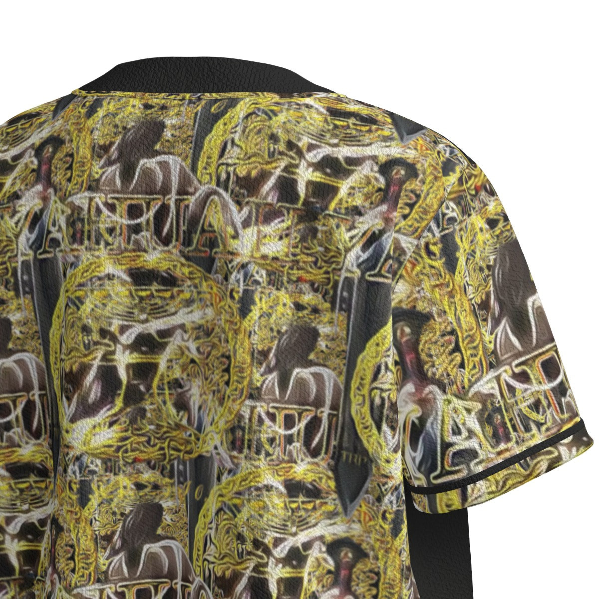 Yahuah-Name Above All Names 03-01 Royal Men's Designer Textured Baseball Jersey