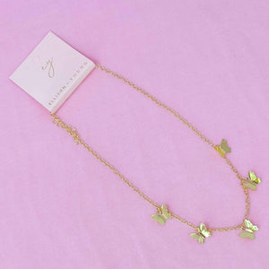 Dainty Butterfly Charm Necklace
