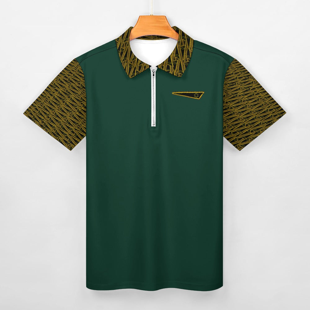 The Flag of David | Men's Zip Placket Polo | 7 colors