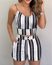Load image into Gallery viewer, Two Piece Sleeveless Top and Shorts Set