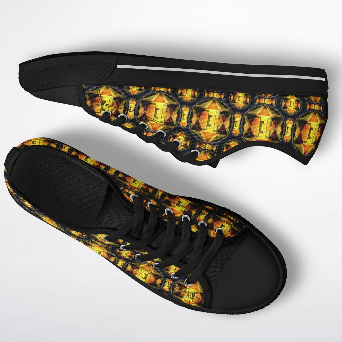 Hebrew World 01-02 Royal Radiance Low Top Canvas Sneakers