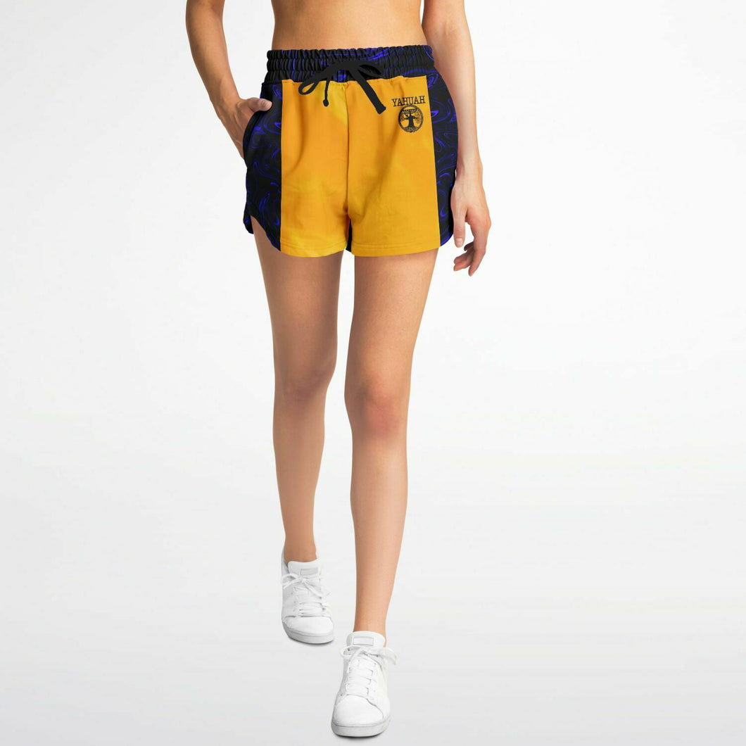 Yahuah-Tree of Life 02-02 Elect Ladies Designer Athletic Loose Shorts