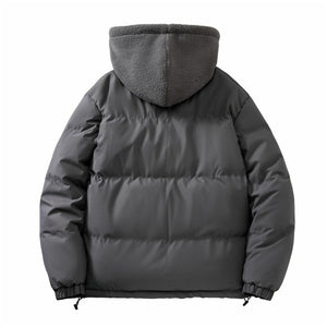 Fleece Lined Two Piece Full Zip Male Plus Size Puffer Jacket (7 colors)
