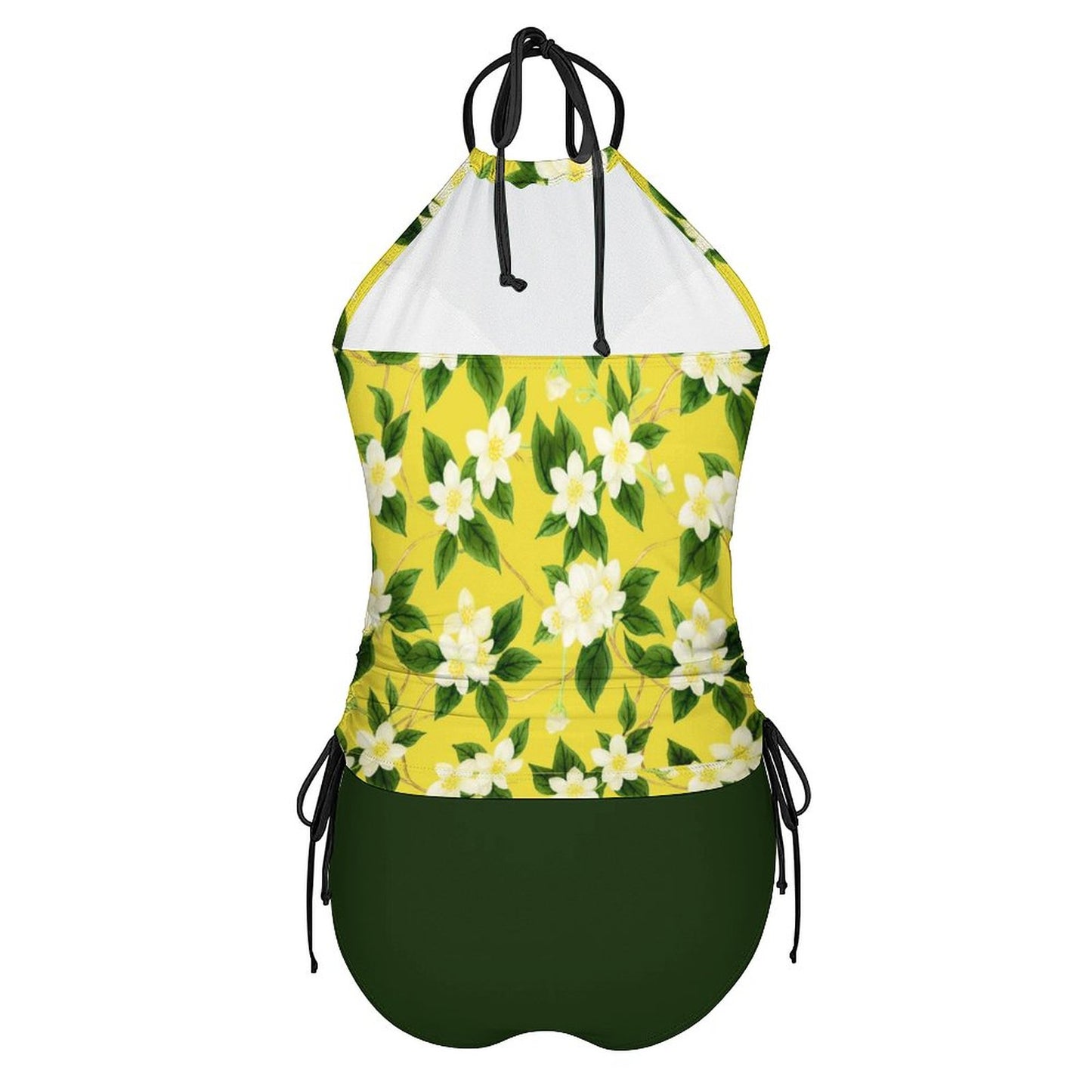 TRP Floral Print 10: Jasmine Vine 01-01 Designer Halter Neck Tankini