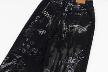 Load image into Gallery viewer, Printed Street Niche Design Wide Leg Male Jeans