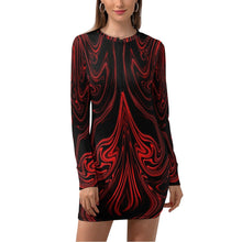 Load image into Gallery viewer, TRP Maze 01-01 Designer Half Zip Long Sleeve Bodycon Mini Dress