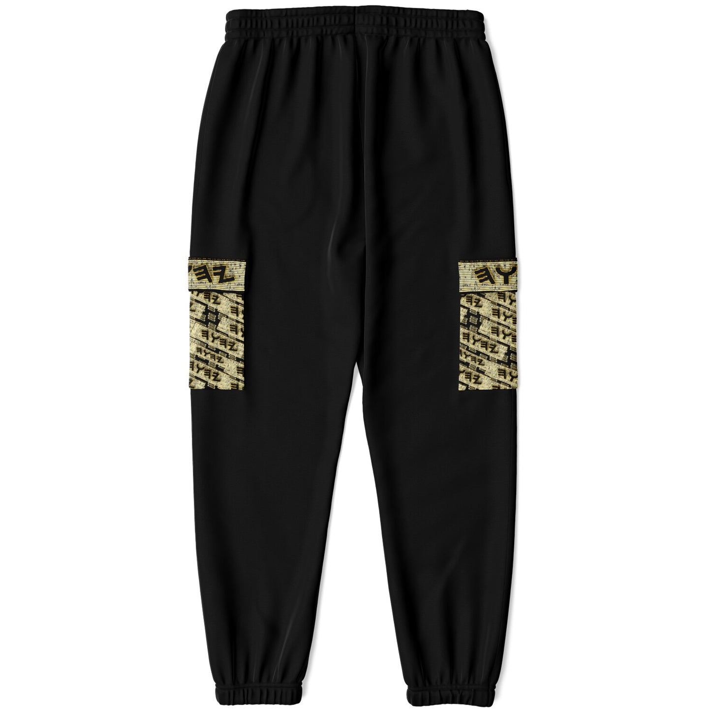 Yahuah Logo 03 - Black Designer Athletic Cargo Unisex Joggers