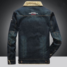 Load image into Gallery viewer, Fleece Lined Black PU Leather or Denim Plus Size Trucker Jacket (9 Colors)