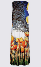 Load image into Gallery viewer, Floral Embosses: Tulip Daydream 01 Designer Elise Maxi Dress