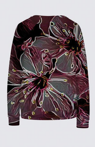 Floral Embosses: Pictorial Cherry Blossoms 01-04 Designer Mosa Sweatshirt
